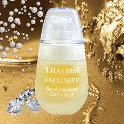 Natūralus koncentruotas serumas su deimantų ir perlų pudra bei koloidiniu auksu