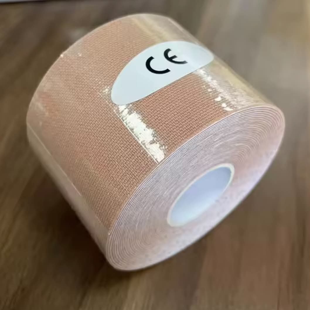 Kineziologinis teipas veidui, smėlio spalva